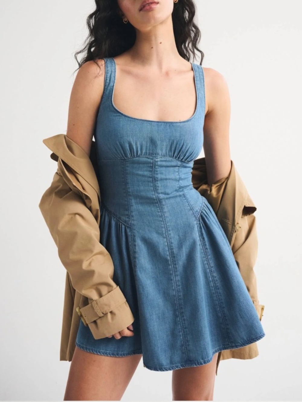 Abercrombie & Fitch Denim Blue Mini Dress